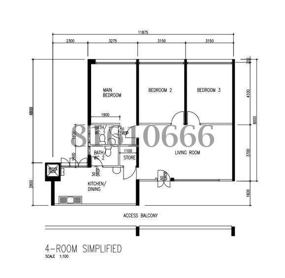 Blk 788 Yishun Avenue 2 (Yishun), HDB 4 Rooms #142871932